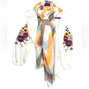 linen blend Italian designed Scarf